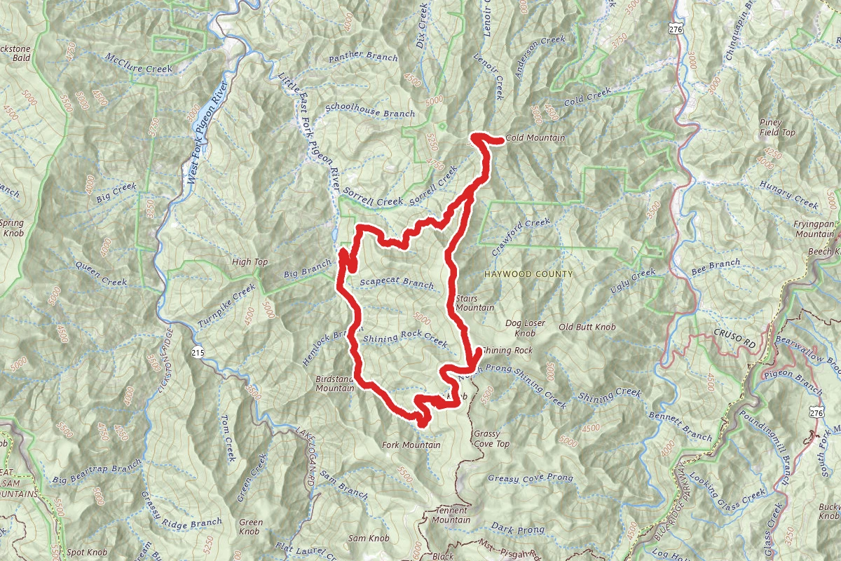 Daniel Boone Scout Camp Cold Mountain Loop Trail