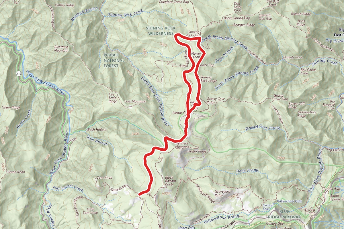 Flower Knob & Grassy Cove Knob via Ivestor Gap and Art Loeb