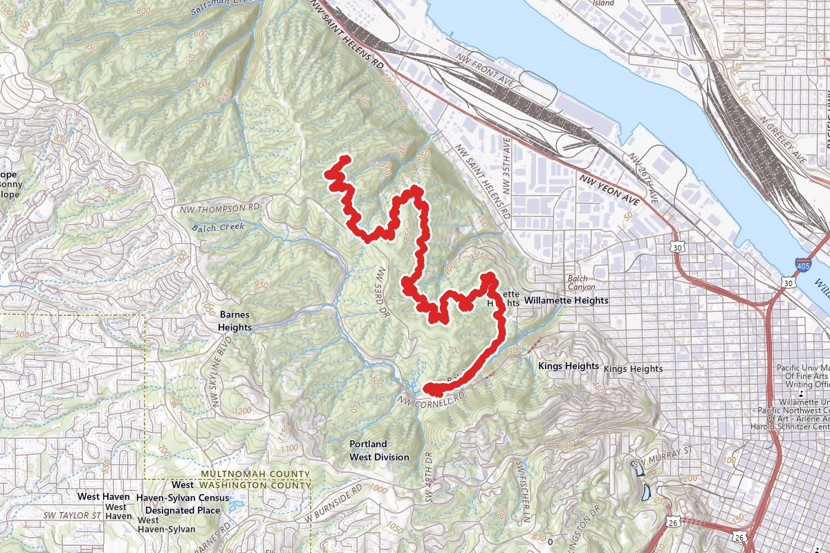 Wildwood Trail from Macleay Park