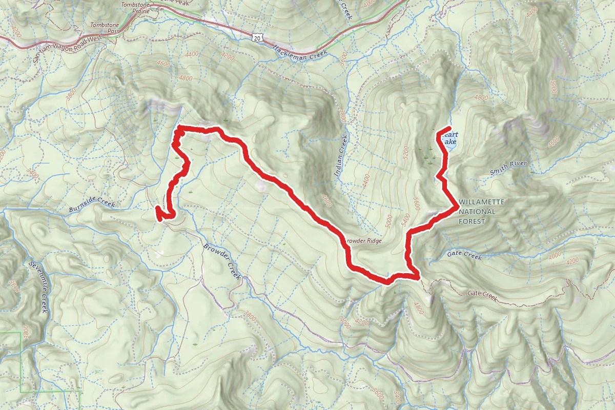 Browder Ridge Trail to Heart Lake