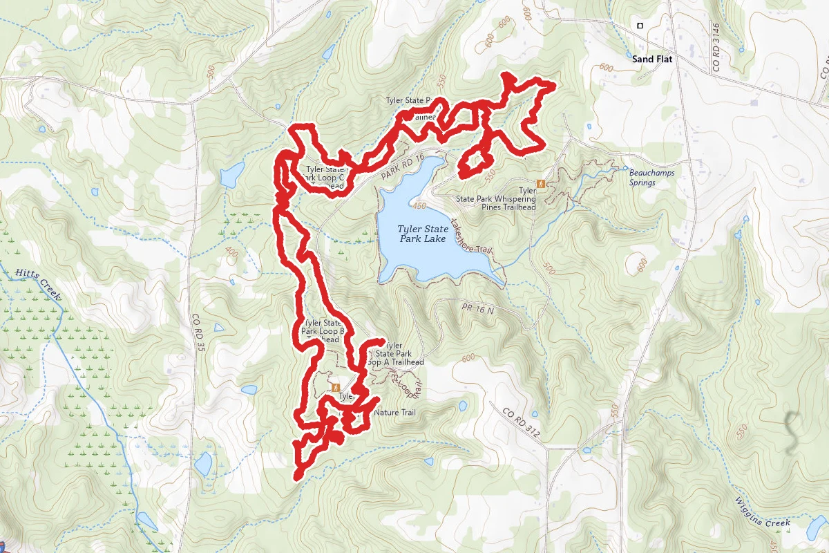 Tyler State Park Loop