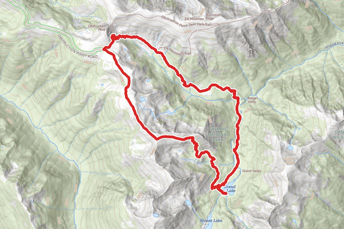 Badger Valley to Grand Lake and Grand Pass Loop