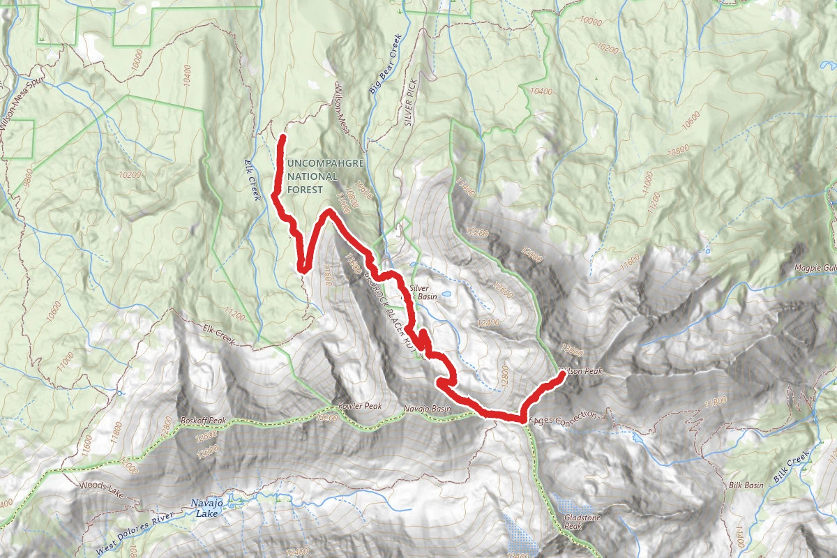 Wilson Peak via Rock of Ages Trail