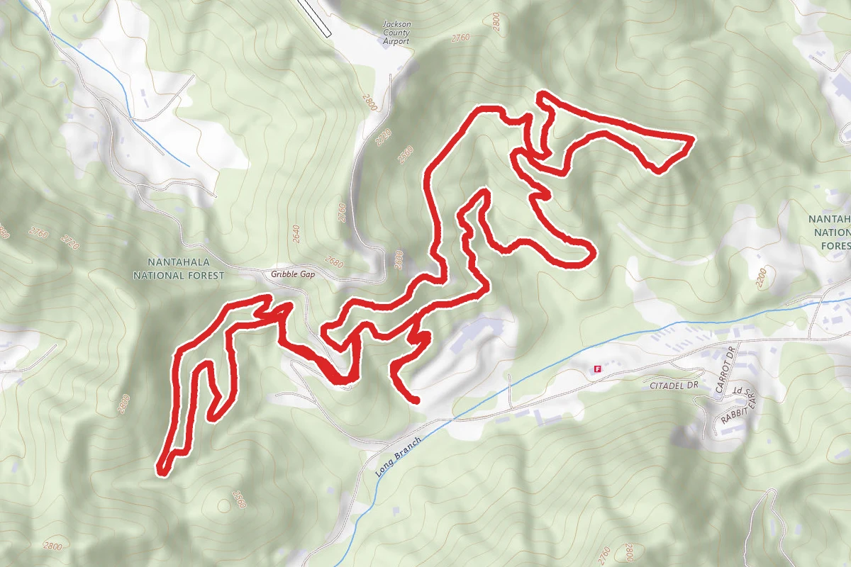 Lower Long Branch, Upper Long Branch, Little Savannah Connector, and Gribble Gap Loop