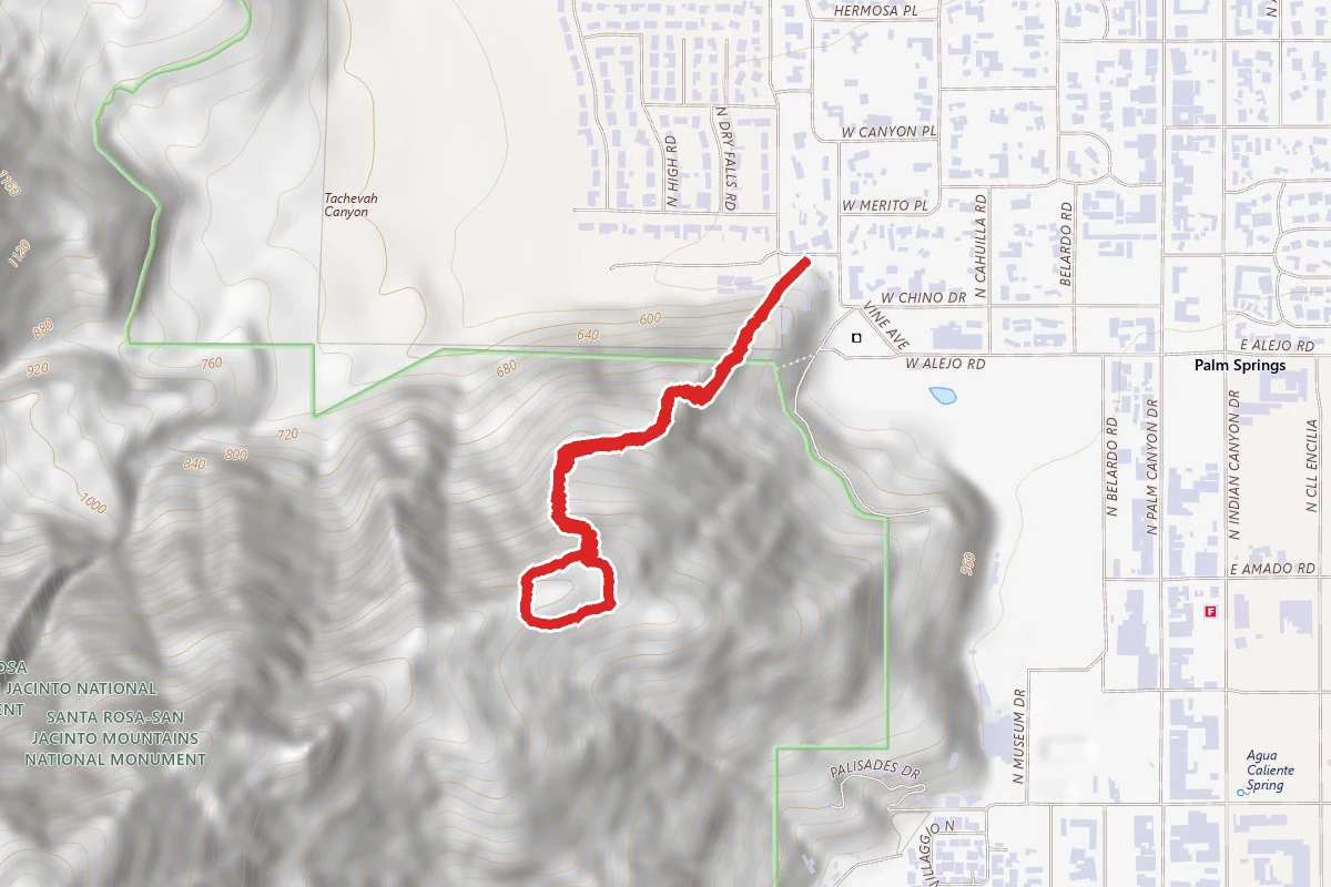 North Lykken Trail from W. Crescent Drive