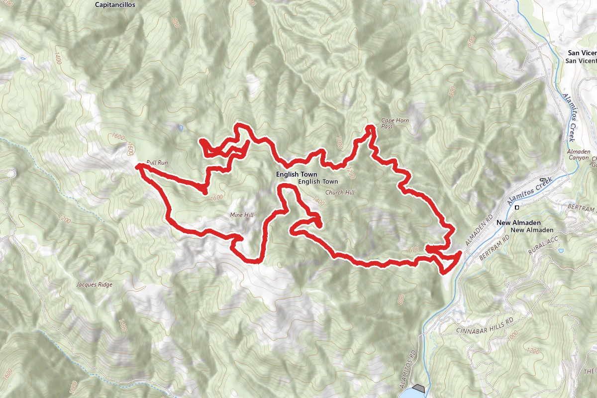 Deep Gulch, English Camp, Castillero and Mine Hill Trail Loop