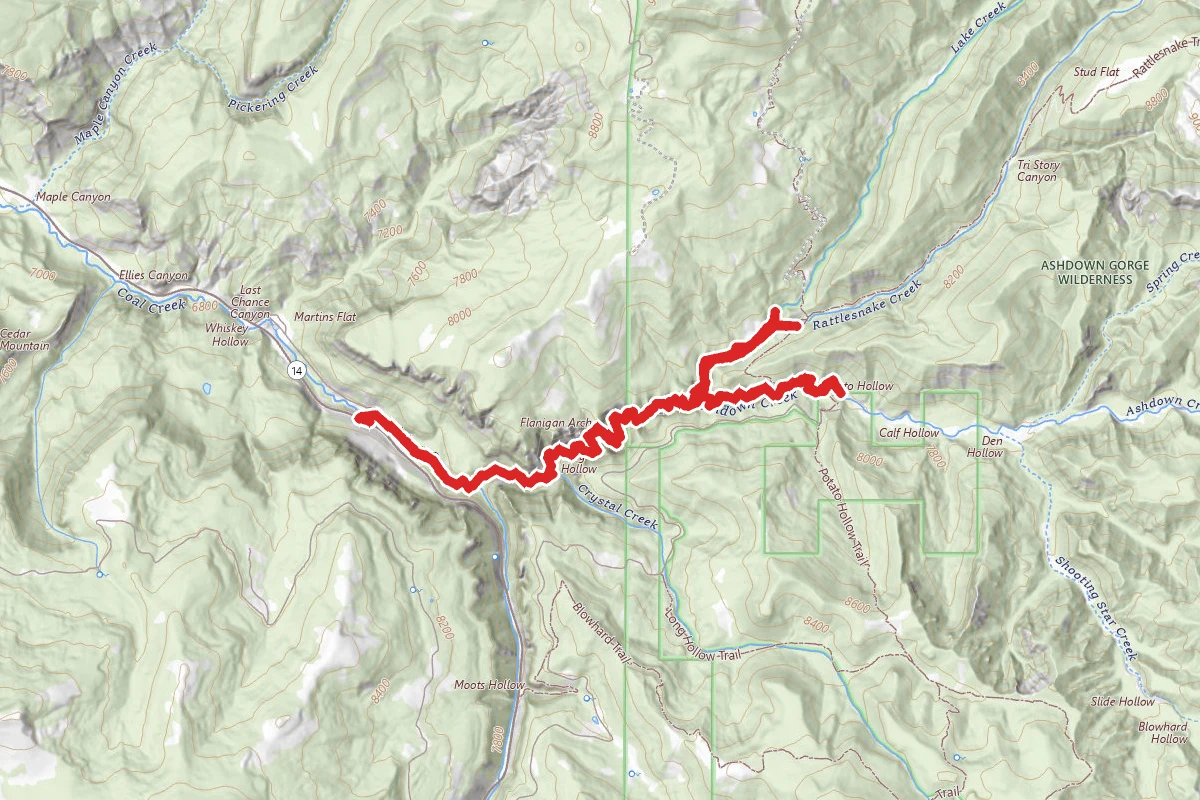 Ashdown Gorge Trail