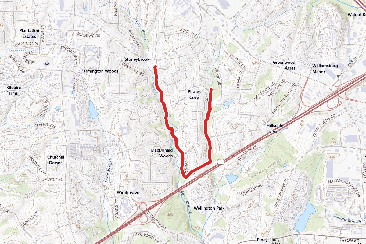 Hinshaw and Pirate's Cove Greenways