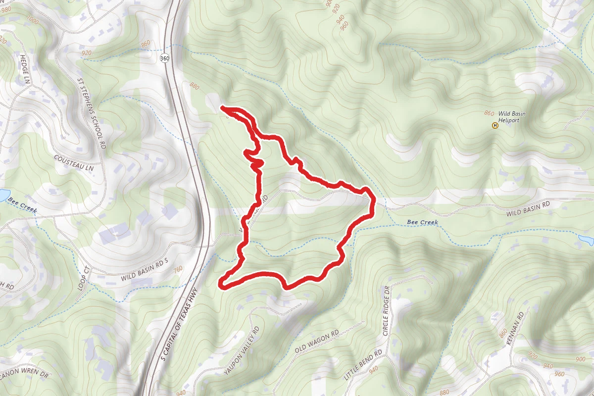 Laurel, Yaupon, Possum and Arroyo Vista Loop
