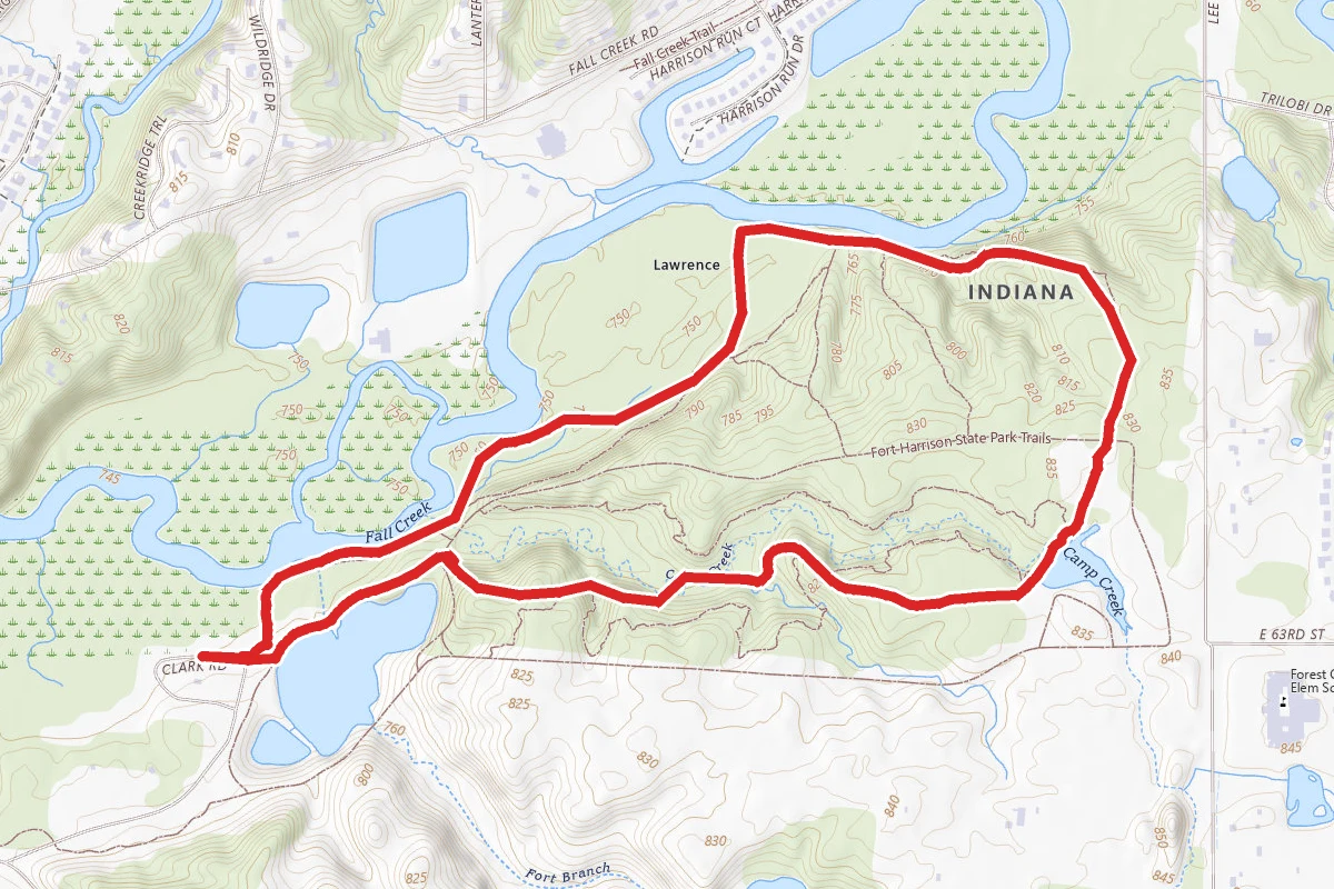 Camp Creek and Fall Creek Trails Loop