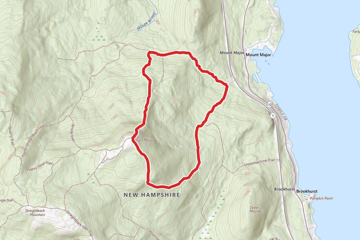 Mount Major Southern Loop Trail (Orange to Blue)