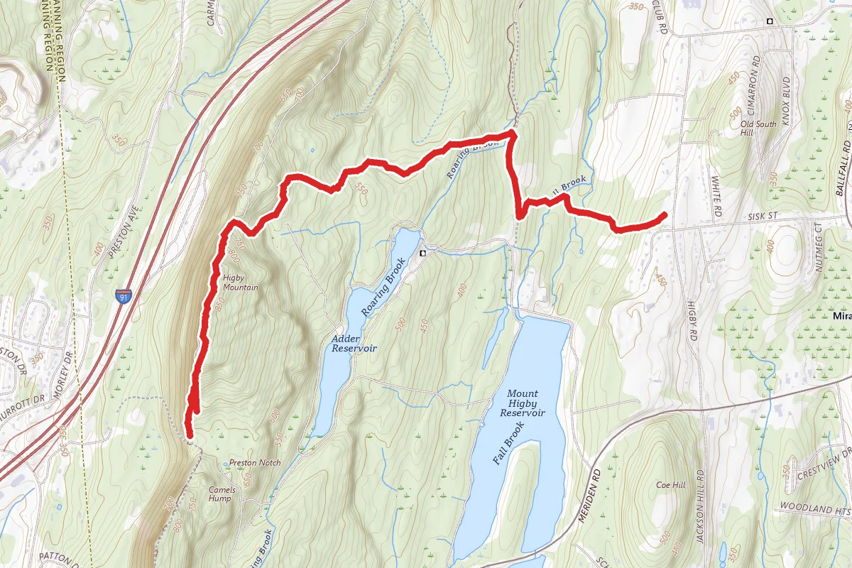 Mount Higby via Mattabesett Blue Trail