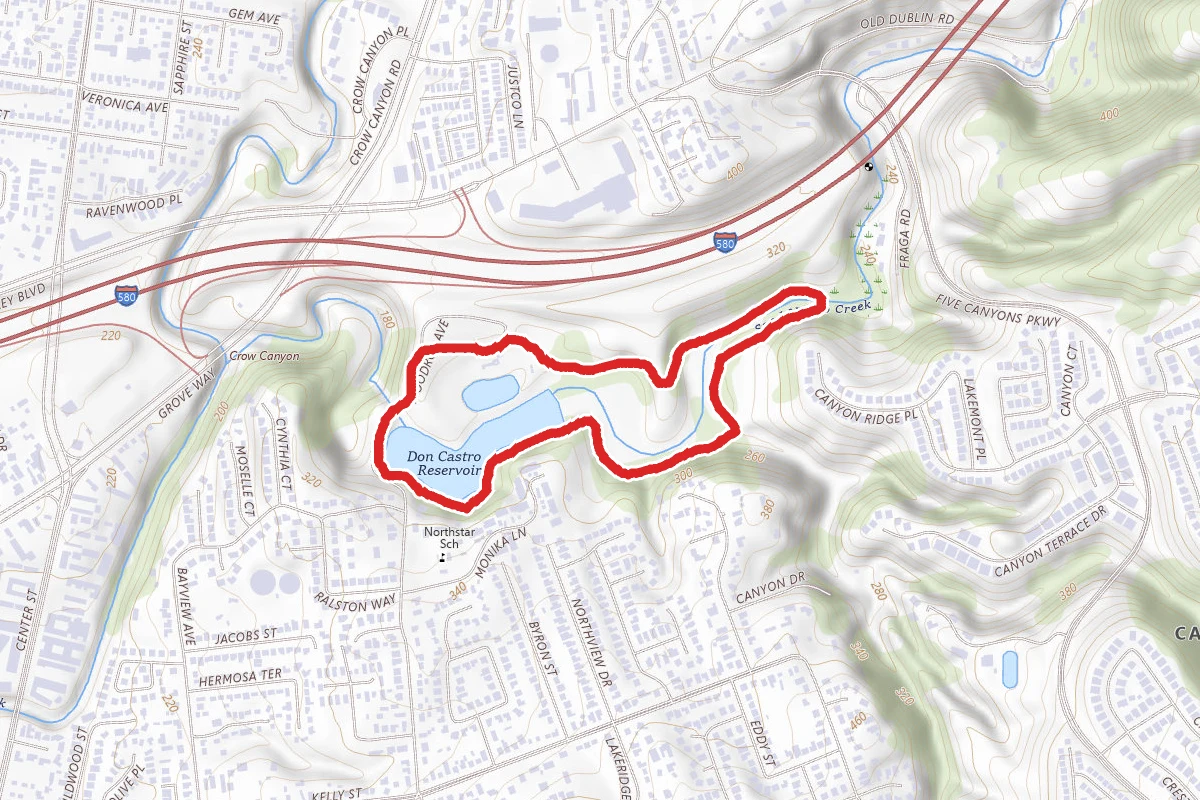 Don Castro Lake Whispering Creek and Shoreline Trail