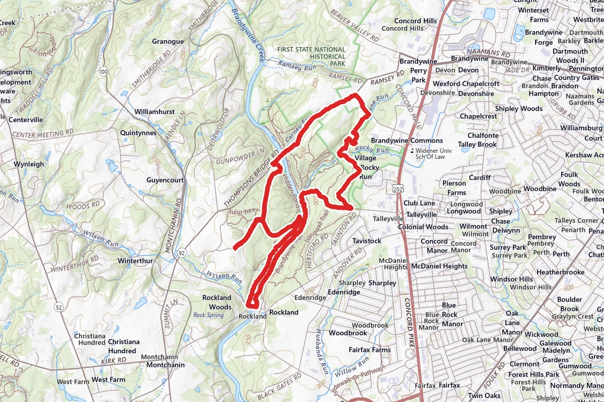 Cross Country Course, Hidden Pond, and Rocky Run Loop