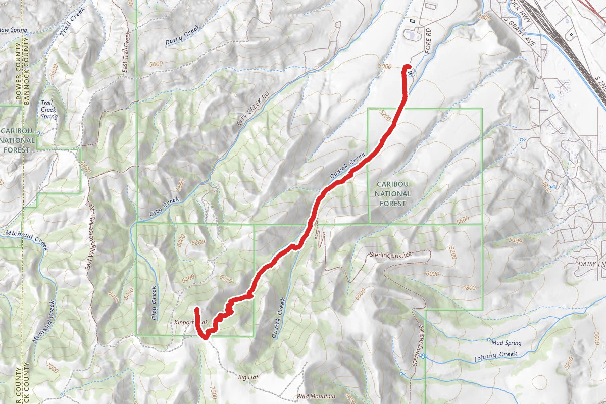 Cusick Creek Trail to Kinport Peak