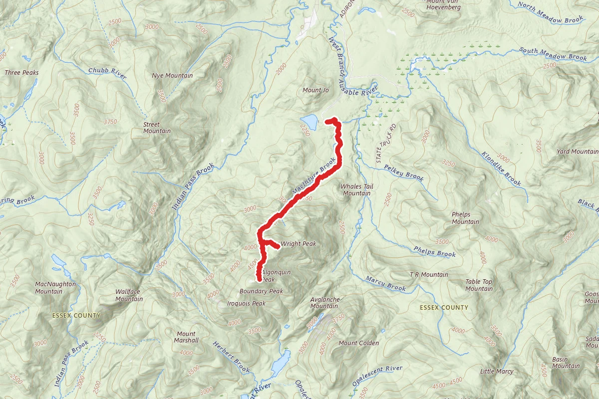 Algonquin Peak and Wright Peak via Algonquin Trail