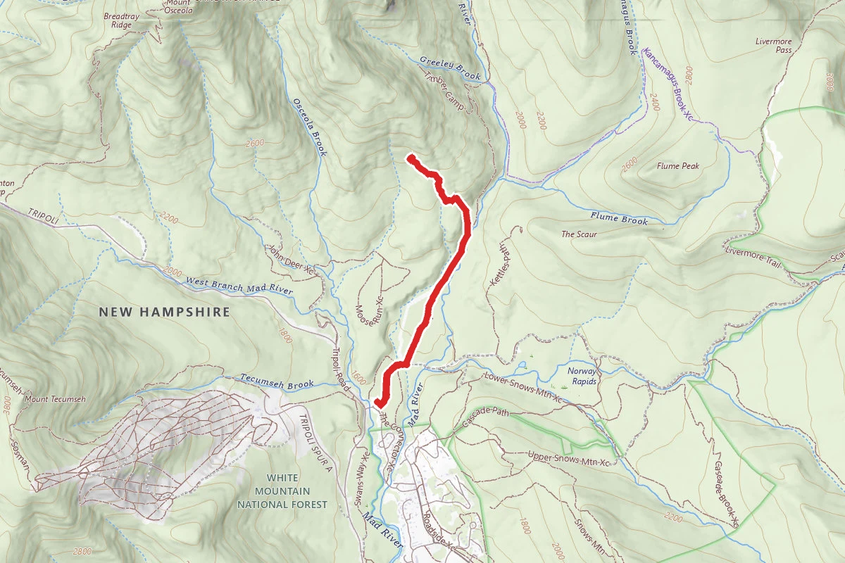 Goodrich Rock Trail via Greeley Ponds Trail