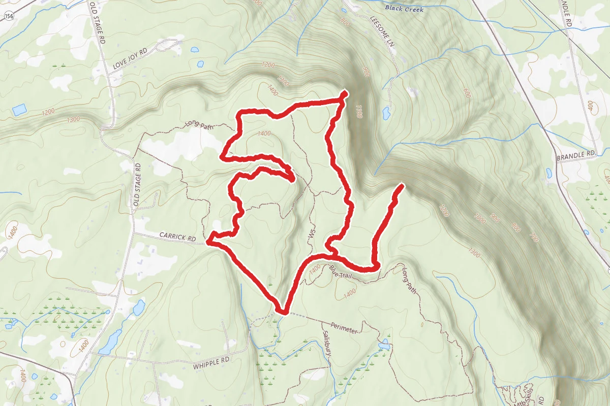 Hang Glider's Cliff and High Point via Thacher Rock Formation