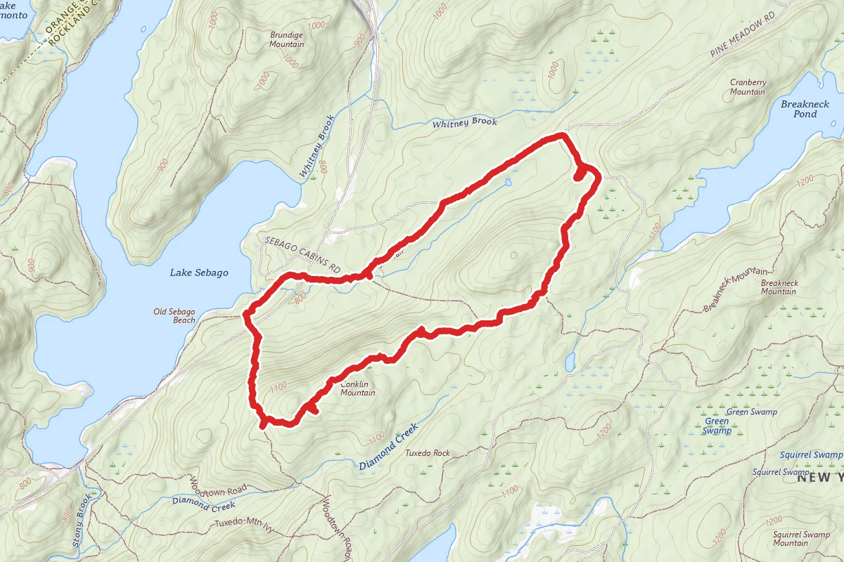 Conklin Mountain Loop Via 7 Hills and Buck Trails