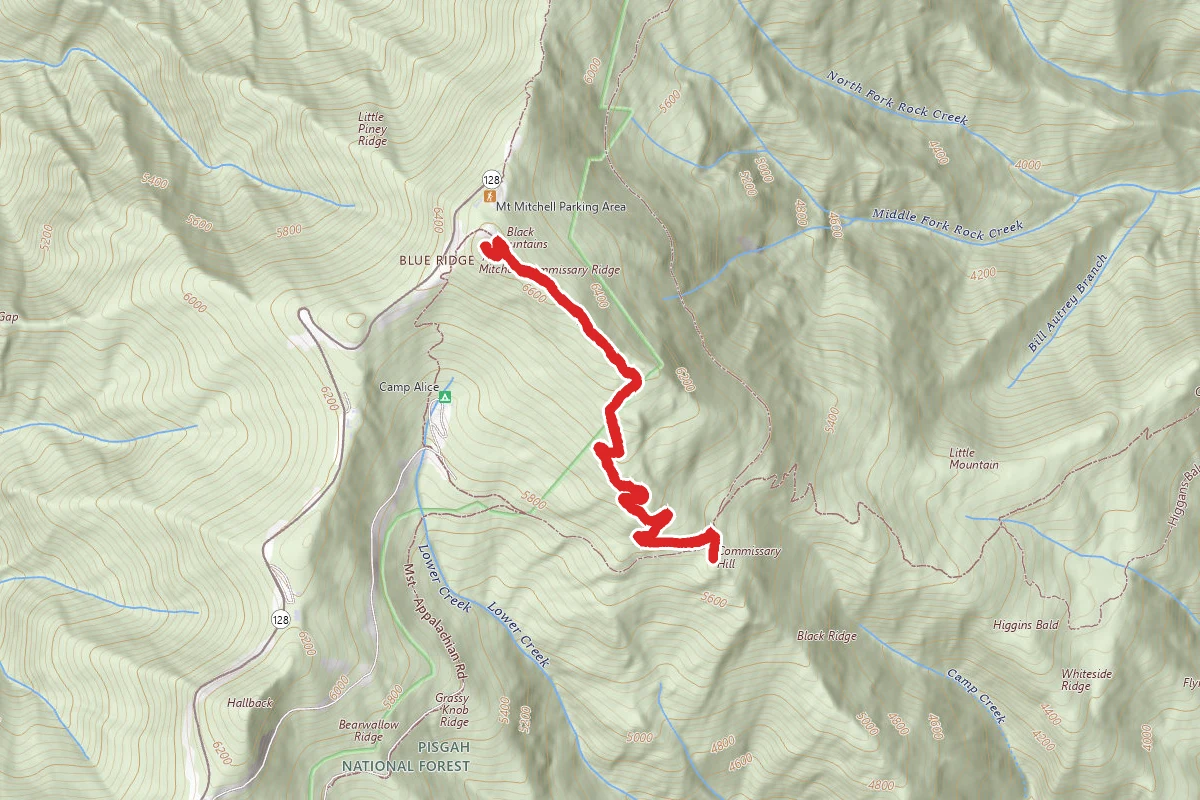 Commissary Ridge to Commissary Hill
