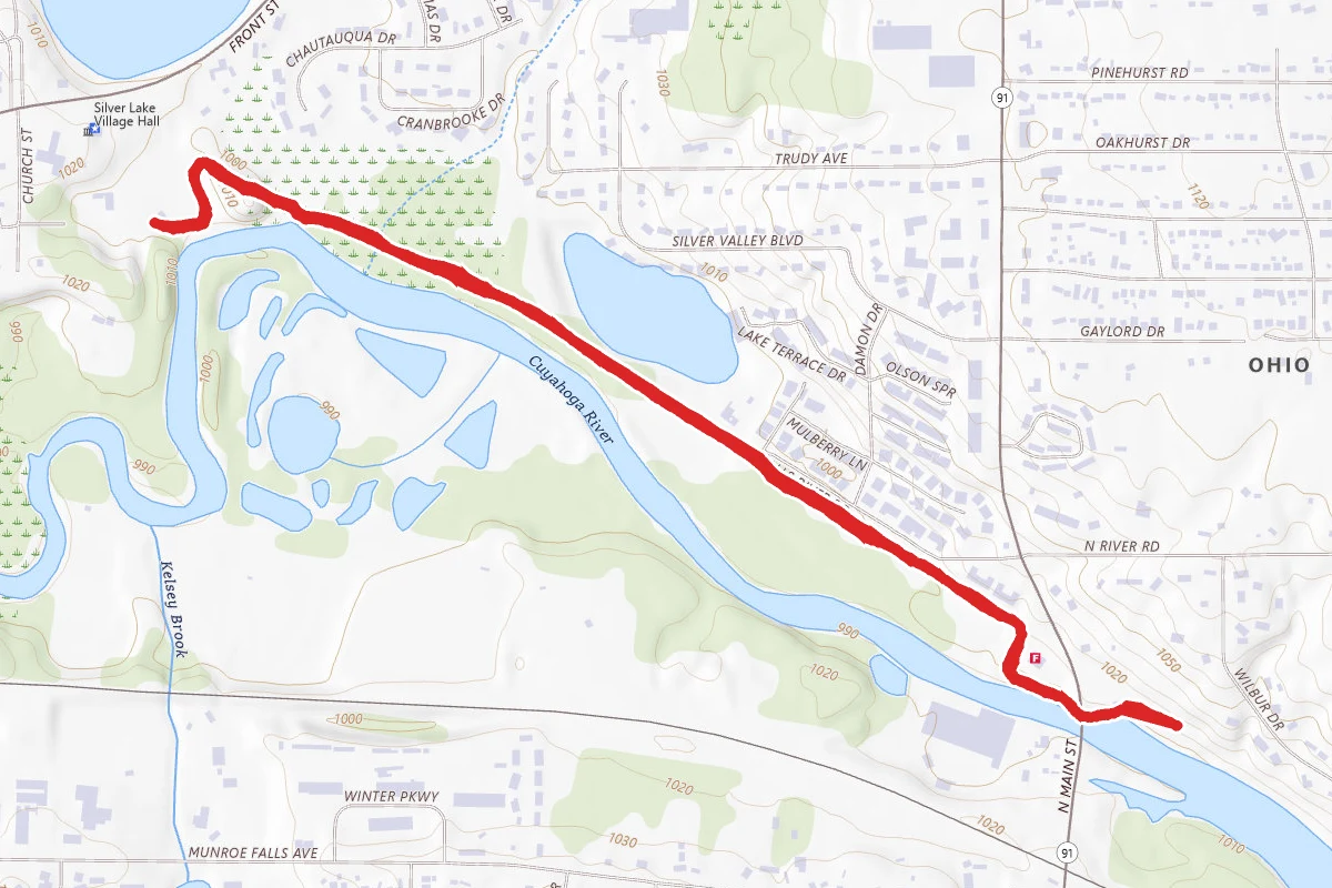 Bike and Hike Trail from Brust Park to Silver Lake