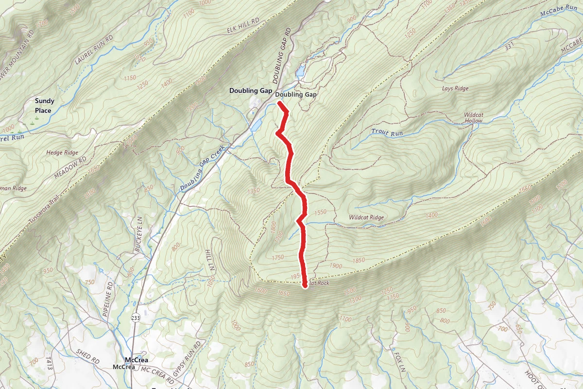 Flat Rock via Tuscarora Trail