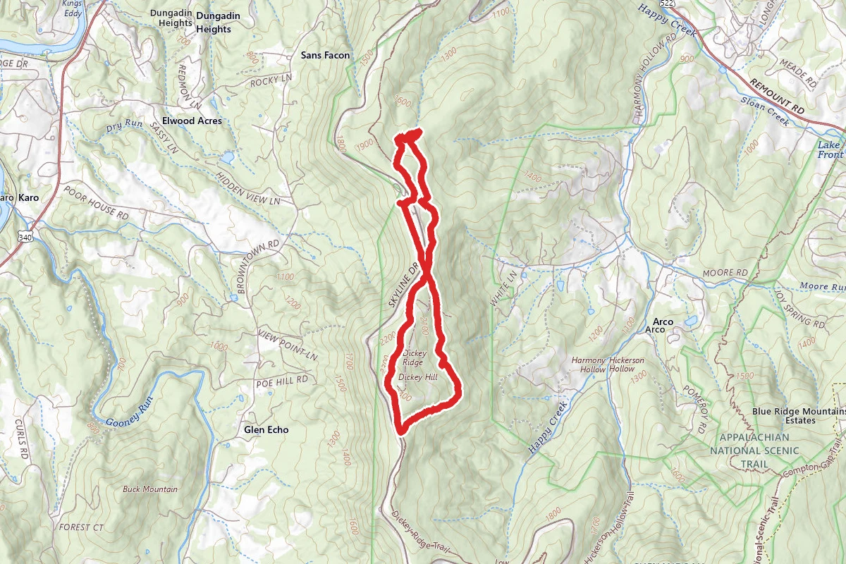 Fox Hollow to Dickey Ridge Loop