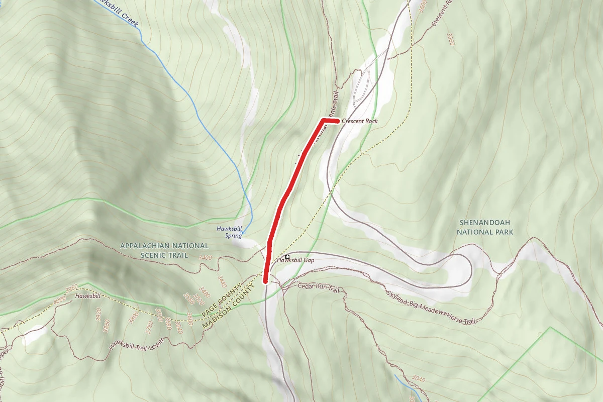 Crescent Rock via Appalachian Trail