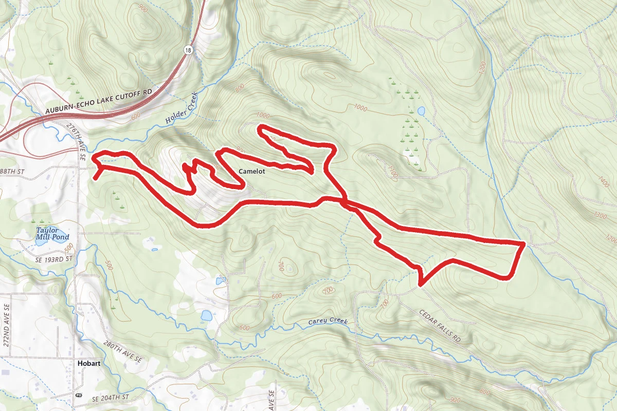 Holder Ridge, Road A, Road F and Whiskey Still Loop
