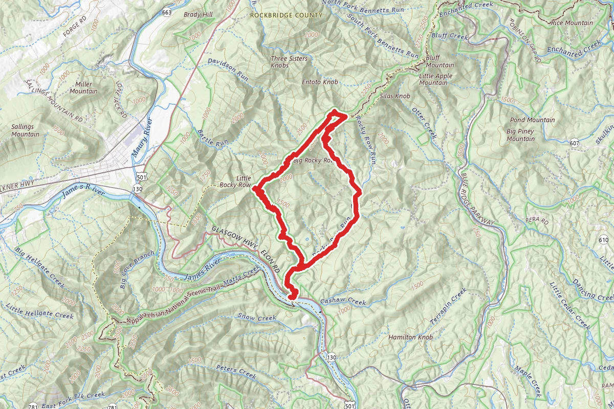 Lilttle Rocky Row Loop via Appalachian Trail