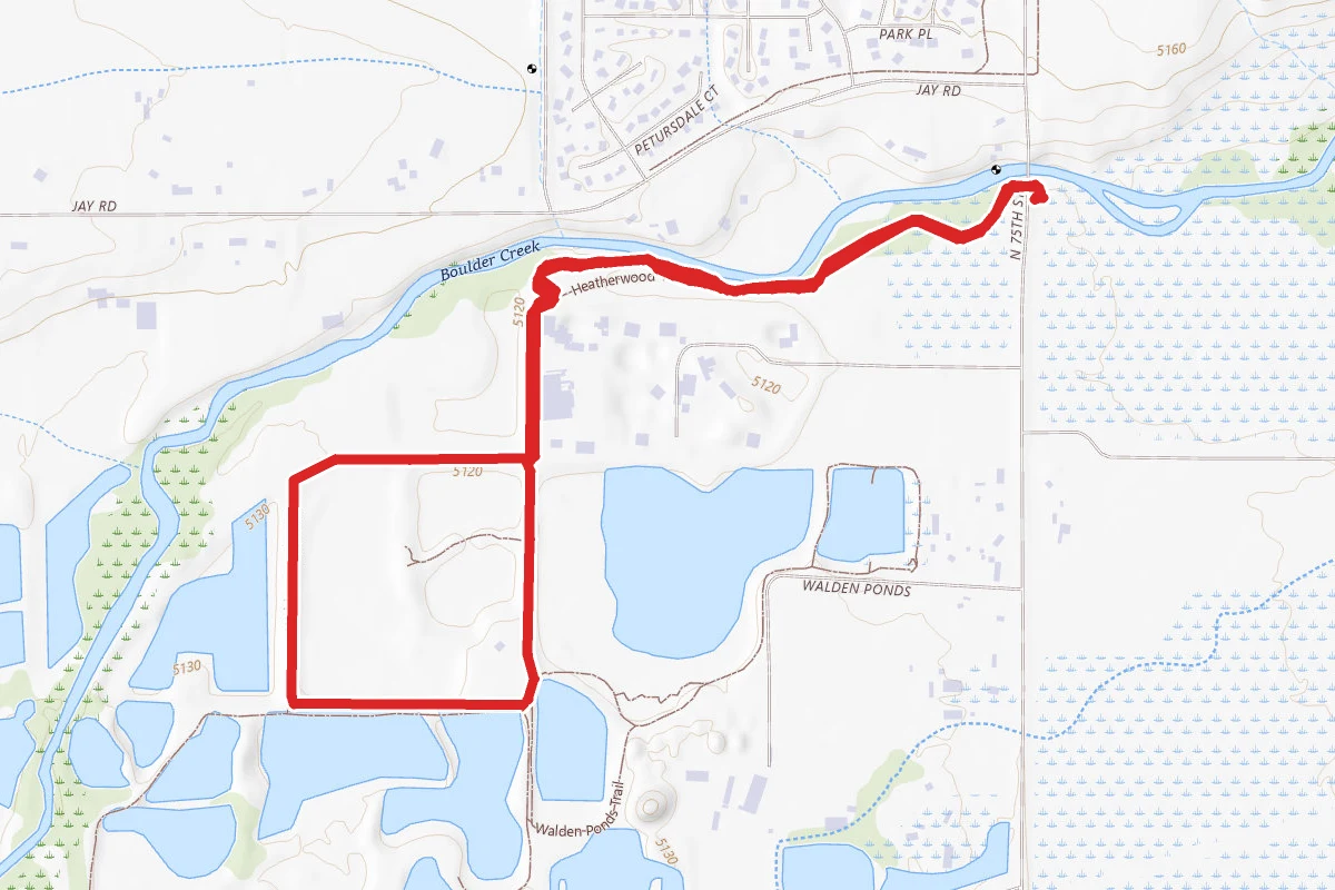 East Boulder Creek to Walden Wildlife Ponds Loop