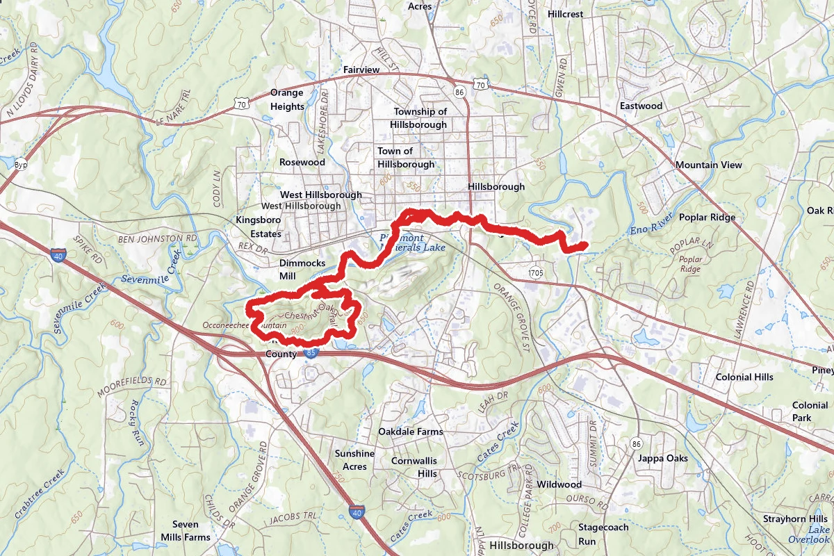 Hillsborough River Walk & Occoneeche Mountain Park