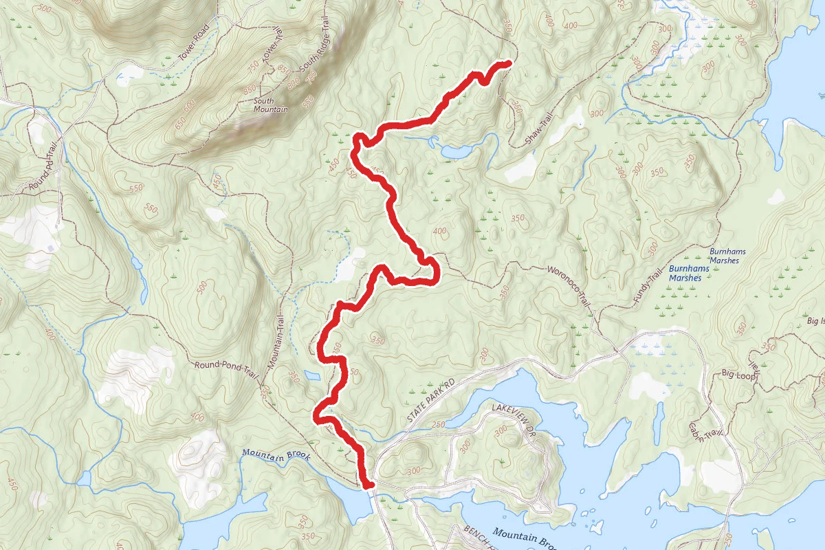 Woronoco Trail to Split Rock Trail