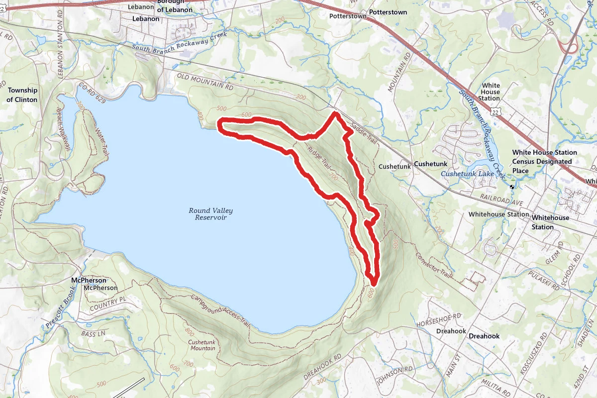 White Trail, Cushetunk Trail, and Blue Trail Loop
