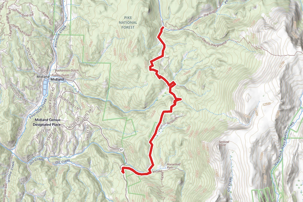 Horsethief to the Crags Trail