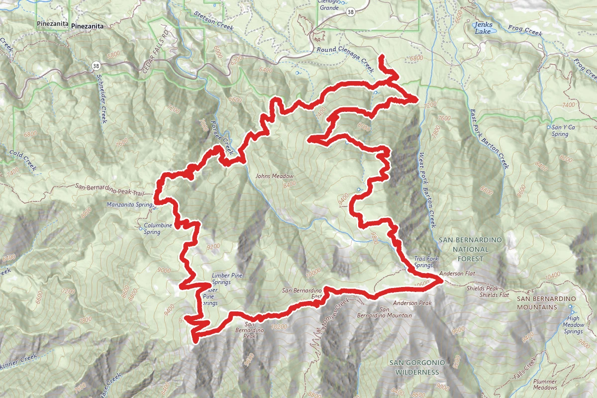 Forsee Creek Trail to Johns Meadow Trail Loop
