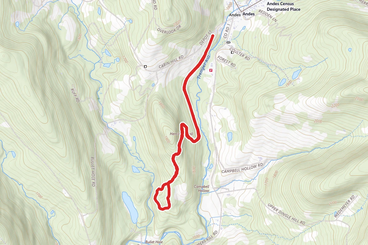 Andes Rail Trail and Bullet Hole Spur