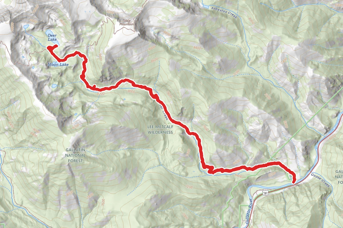 Deer Creek Trail to Deer Lake