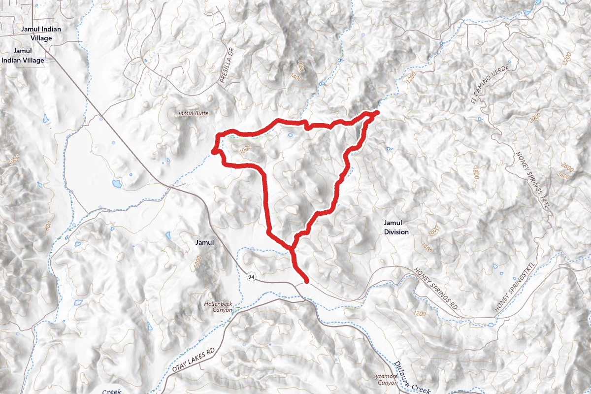 Honey Springs Trail to Hollenbeck Canyon Loop