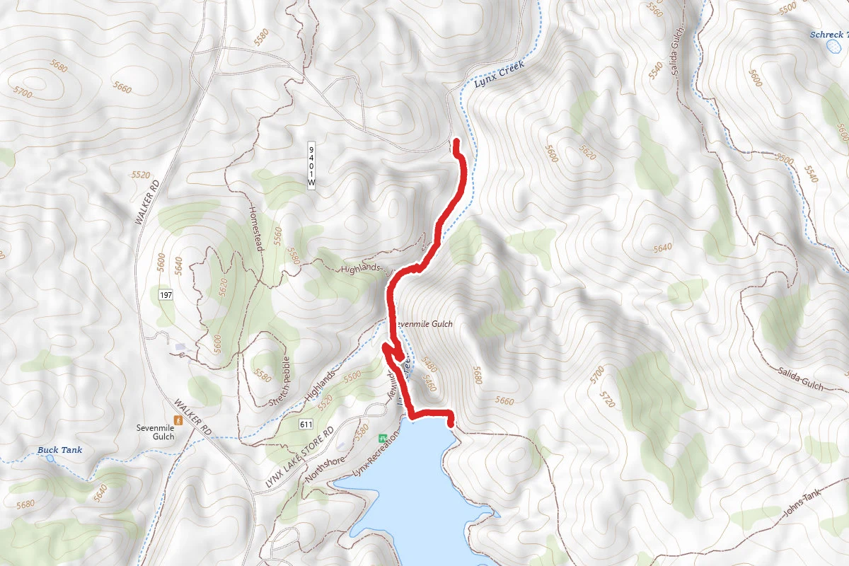 Gold Pan Trail #444 to Lynx Lake