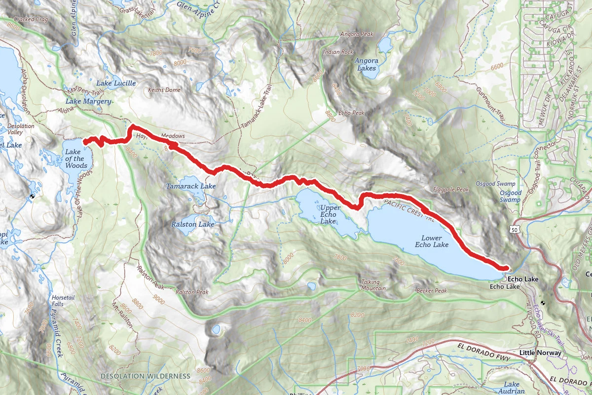 Echo Lake to Lake of the Woods to Echo Peak