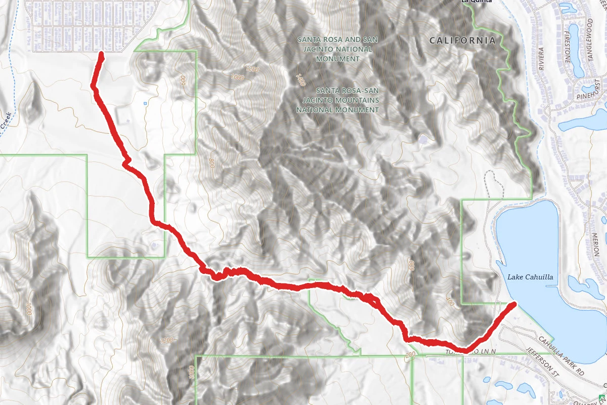 La Quinta Cove to Lake Cahillla