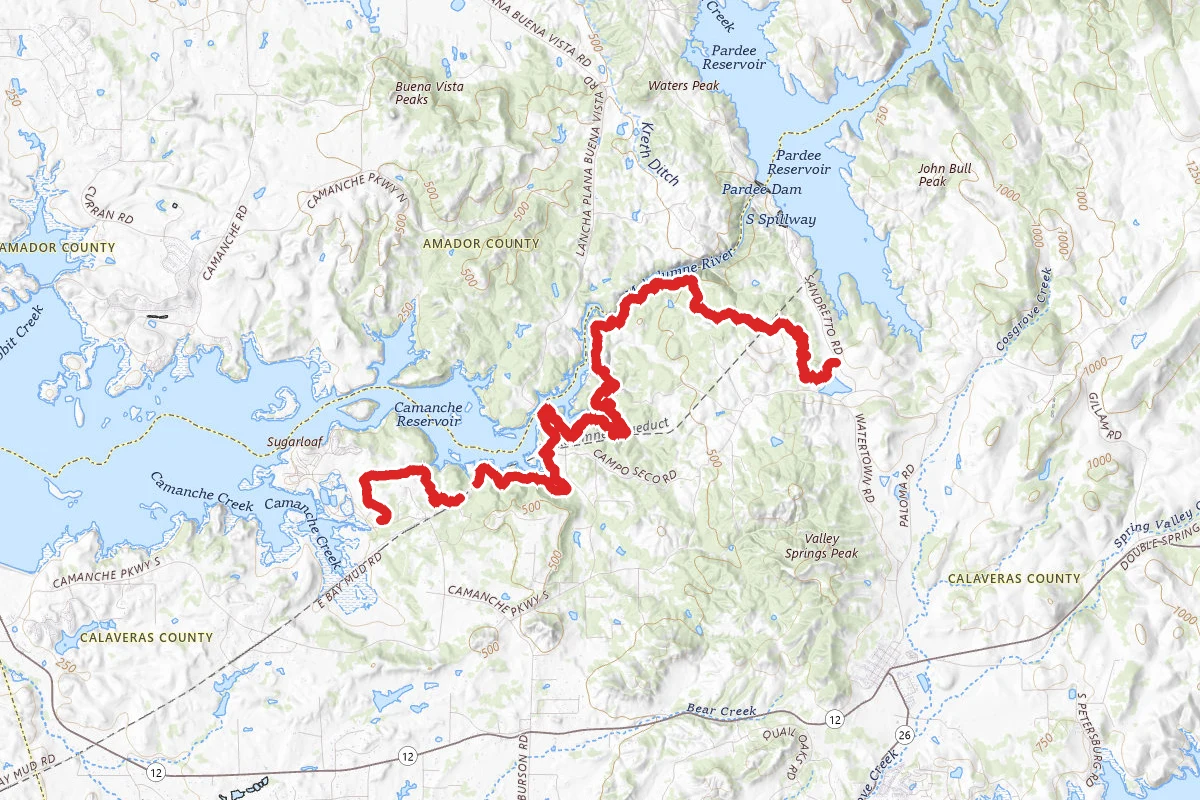 Mokelumne Coast to Crest Trail South Shore Segment