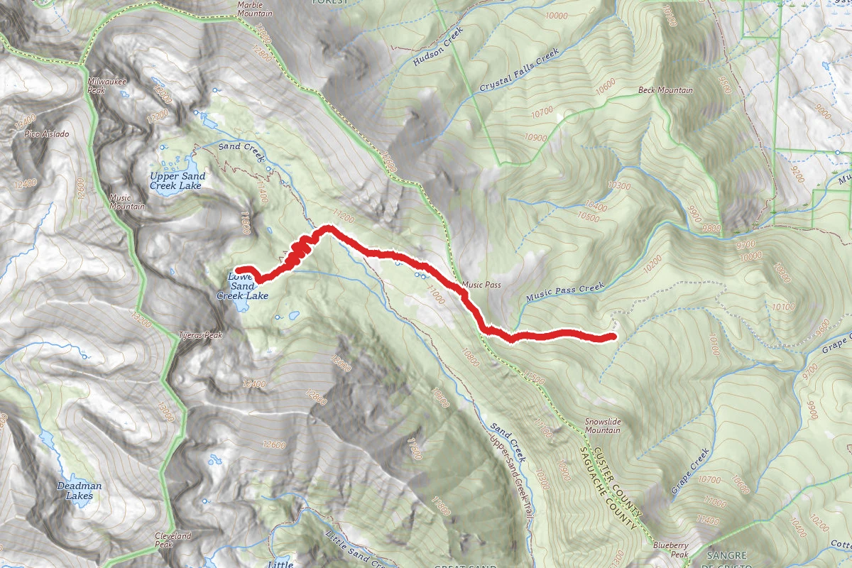 Lower Sand Creek Lake Trail