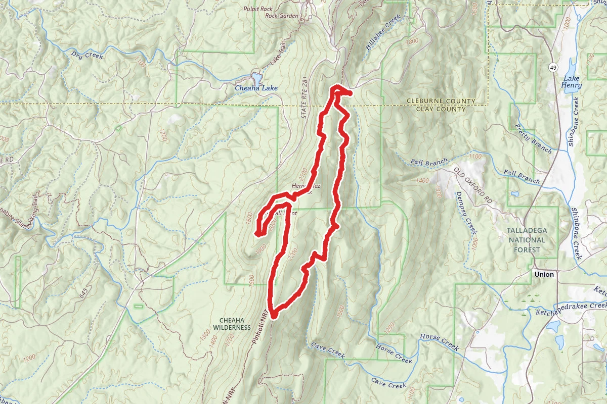 Cave Creek Trail from Cheaha Trailhead