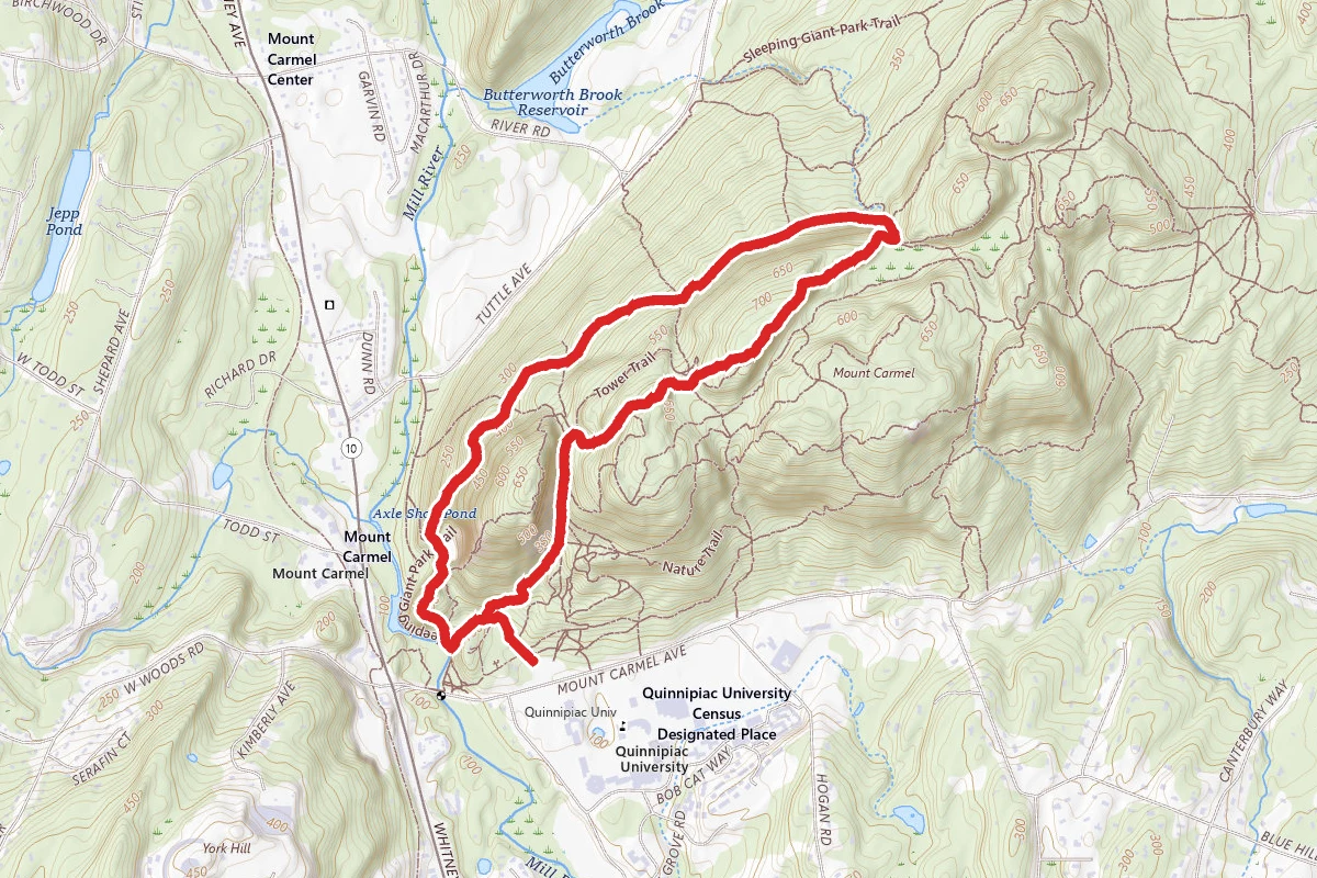 Sleeping Giant Blue and Violet Trail Loop