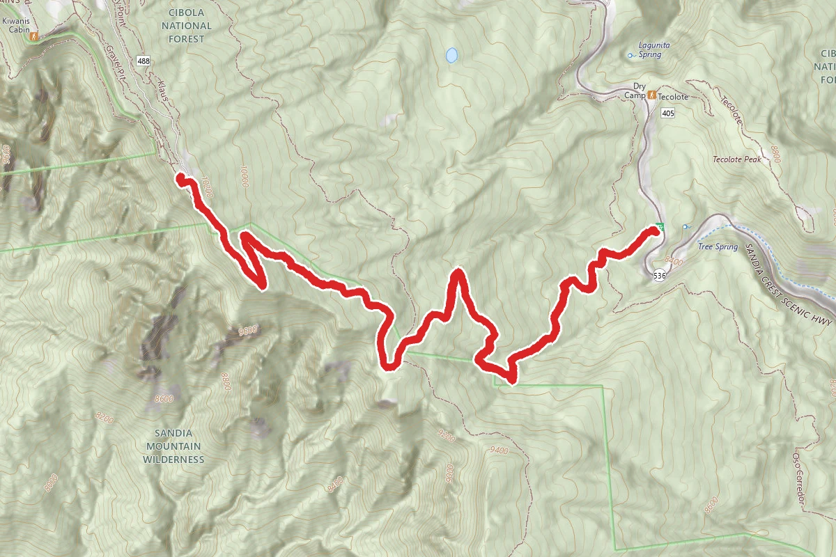 Tramway via Tree Spring Trail #147 and South Crest Trail #130