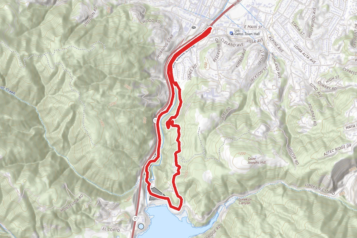 Los Gatos Creek Trail to Jones Trail Loop