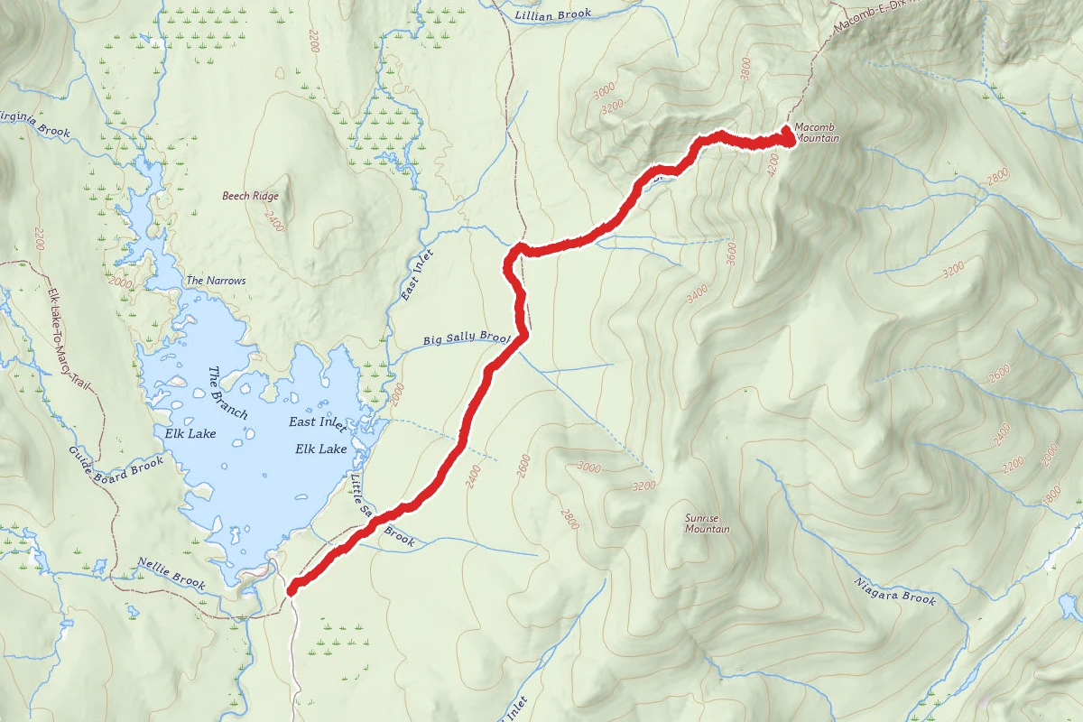 Macomb Mountain via Hunter's Pass and Slide Brook Trail
