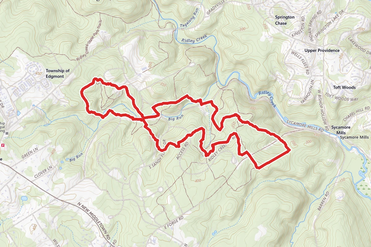Ridley Yellow Trail to White Trail Loop